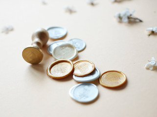 postcard on the wooden table