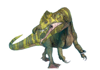 Fototapeta premium spinosaurus in white background and no shadows