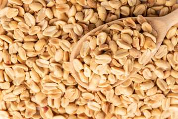 Salted peanut isolated on white background.