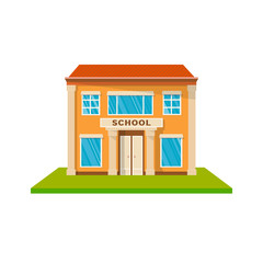 Cartoon school building