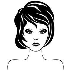 Beautiful serious woman