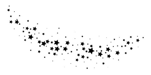 Magic stardust trail. Falling star. 