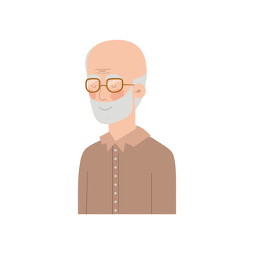 cute grandfather avatar character