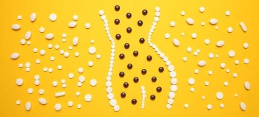 Nutritional supplements and pills for removing toxins from the body and slim figure, weight loss.