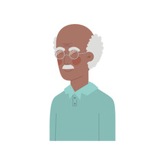 cute grandfather avatar character