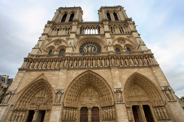 Fototapeta na wymiar Cathedral of Notre dame de Paris, France
