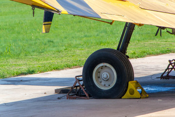 Small aircraft on private airport