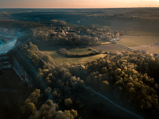 Landscape with sunset