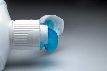 Toothpaste coming out of the tube