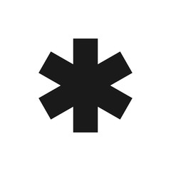 Medical symbol of the Emergency vector - Star of Life