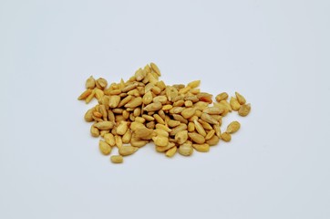 Pine Nuts Pignoli Isolated on White Background