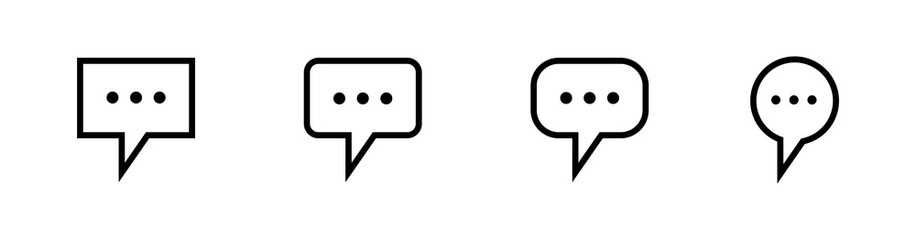 Speech balloon, dialog chat icon symbol.