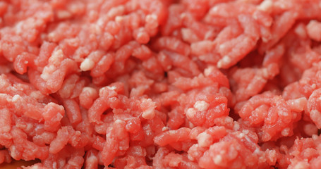 Raw fresh minced beef