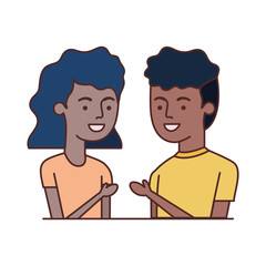young couple avatar character