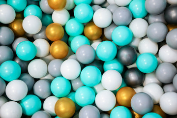 Children's plastic balls for dry pool and fun game.