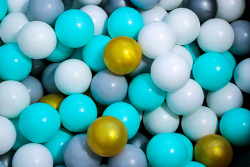 Children's plastic balls for dry pool and fun game.