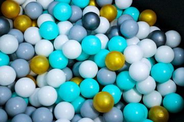 Children's plastic balls for dry pool and fun game.