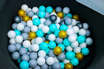 Children's plastic balls for dry pool and fun game.