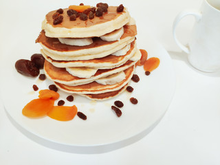 Stack of Pancakes on the Table 