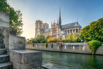 Katedra Notre Dame w Paryżu, Francja - obrazy, fototapety, plakaty