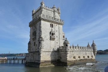 Fototapeta na wymiar belem tower in lisbon portugal