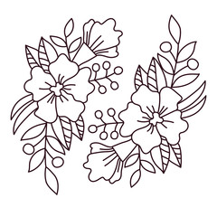 Flowers floral doodle 