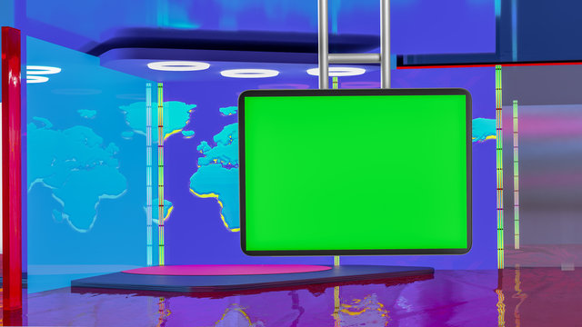 tv studio set background