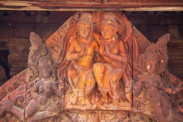 Sculptures in wood , Thailand