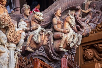 Fototapeta premium Sculptures in wood , Thailand