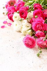 Ranunculus bouquet of flowers 