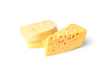 Cheese isolated on white background. 