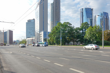 VILNIUS, LITHUANIA - September 2, 2017: view of Buildings around Vilnius, Lithuanian