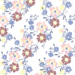 Fototapeten Fashionable pattern in small flowers. Floral background for textiles. © eylul_design
