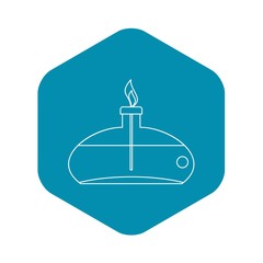 Chemical burner icon. Outline illustration of chemical burner vector icon for web