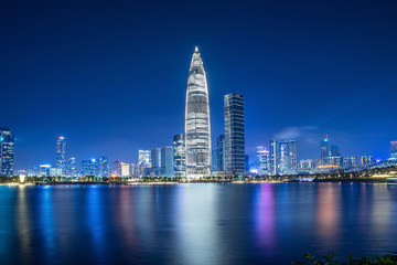 Naklejka premium Shenzhen Bay night view
