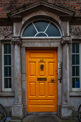 Fototapeta na wymiar Dublin, Ireland – March 2019. colorful doors at streets of Dublin, Ireland