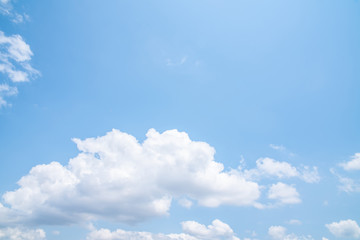 Naklejka na ściany i meble Blue sky and white clouds background material