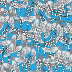 Feather Pattern, illustrations, background with feathers of bird. 