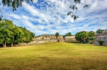 Fototapeta na wymiar Kabah, Maya archaeological site, Puuc region, Merida, Yucatan, Mexico