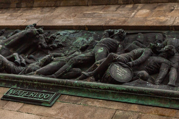 Dublin, Ireland – March 2019. Wellington Monument Imposing 62m obelisk built to commemorate...