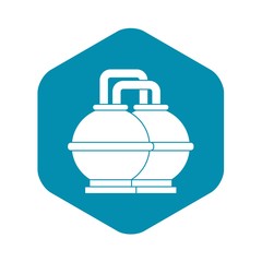 Industrial tanks for petrol and oil icon. Simple illustration of industrial tanks for petrol and oil vector icon for web