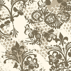 Fashionable pattern in small flowers. Floral background for textiles