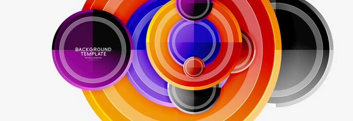 Obraz premium Colorful glossy circles background