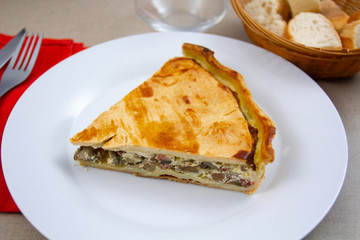 tourte aux champignons 