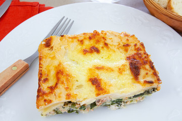 lasagnes saumon et épinards