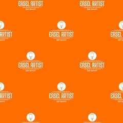 Fototapeta na wymiar Easel artist pattern vector orange for any web design best