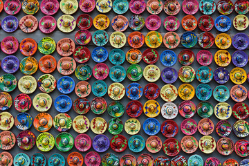 Colorful Sombrero magnet souvenirs, Yucatan, Mexico