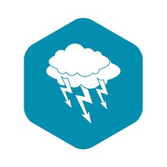 Lightning bolt icon. Simple illustration of lightning bolt vector icon for web