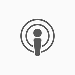 podcast icon, podcast vector - obrazy, fototapety, plakaty
