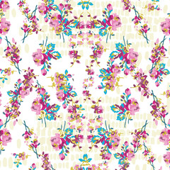 illustration of a beautiful floral bouquet.  watercolor floral pattern